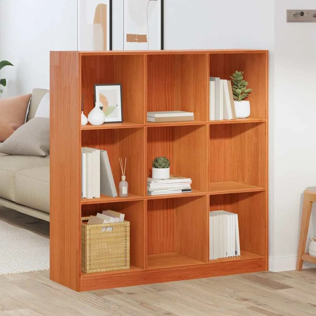 vidaXL Estante / Divisor de Ambiente Castanho-mel 104 x 33 x 110 cm