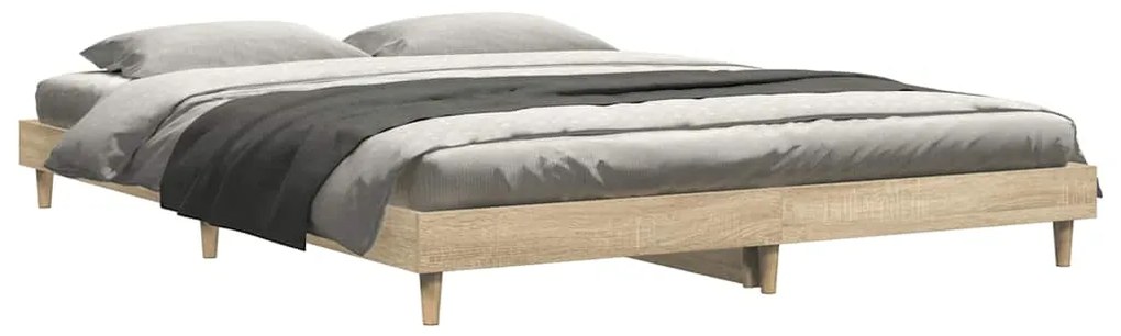 Estrutura cama s/ colchão derivados de madeira carvalho sonoma
