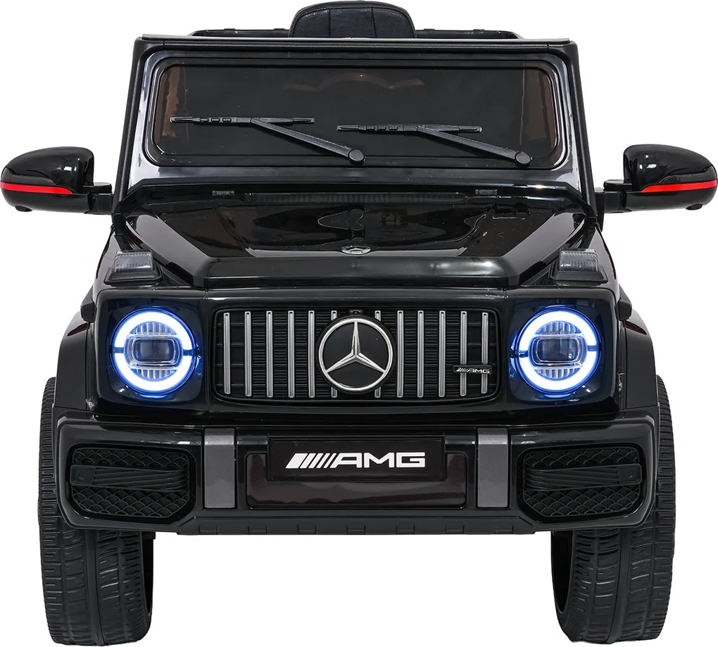 Carro elétrico para Crianças 2 a 5 anos 12V Mercedes G63 AMG LIFT Rodas de espuma EVA, assento Couro ecológico Preto