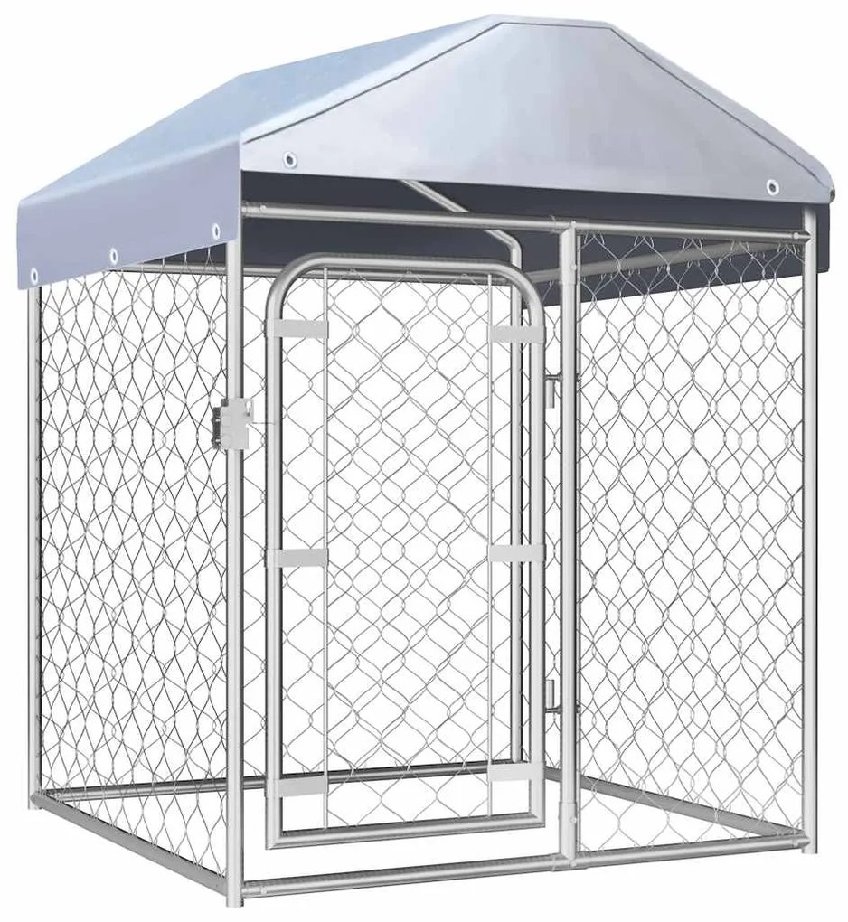 Canil de exterior com telhado 100x100x125 cm