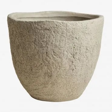 Vaso De Flores Exterior Em Cimento Nuria Castanho Areia & Ø45 Cm - ↑40 Cm - Sklum