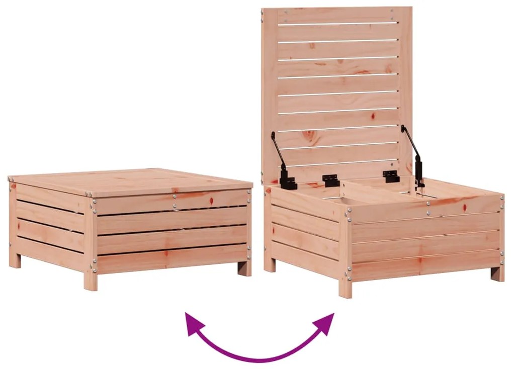7 pcs conj. lounge jardim com almofadões madeira douglas maciça