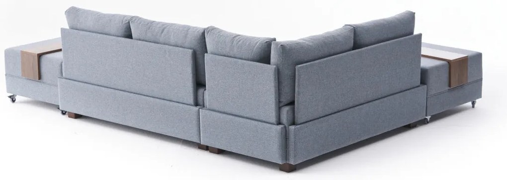 Sofá-cama de canto Fly – Azul – 210x70x280 cm