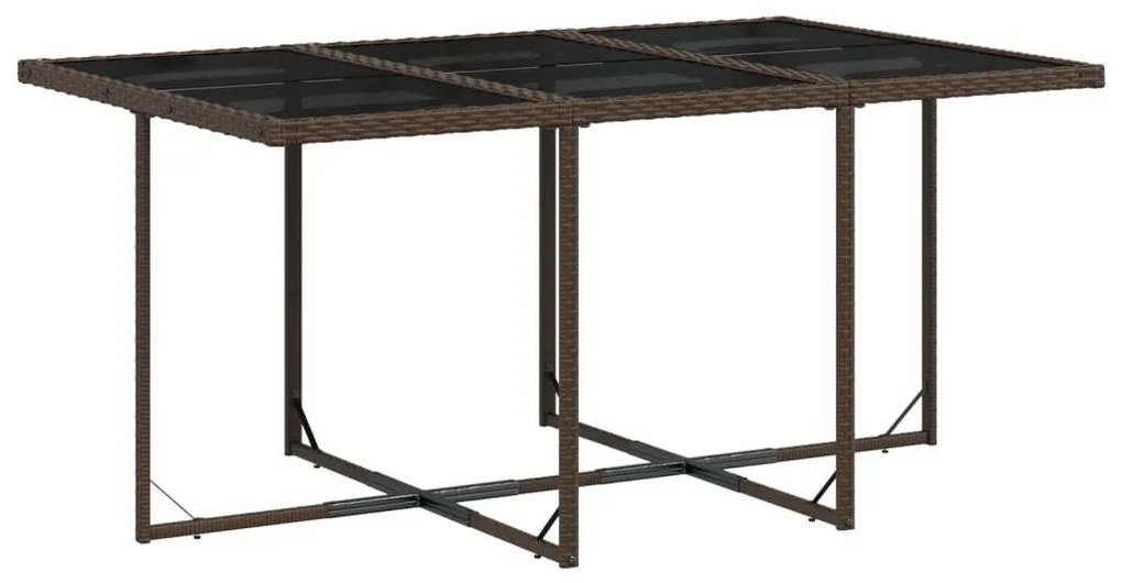 11 pcs conjunto jantar p/ jardim c/ almofadões vime PE castanho