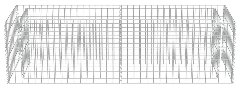 Canteiro elevado/cesto gabião 180x50x50 cm aço galvanizado