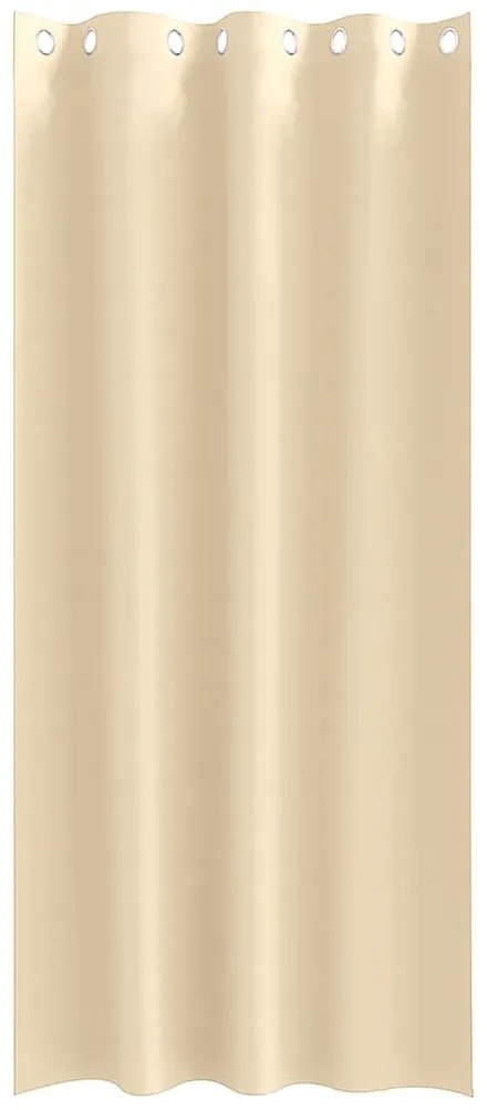 Cortinas com cortinas 2 pcs Creme 260 x 140 cm Poliéster