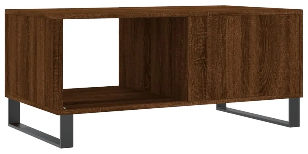 Mesa de Centro Portucale de 90cm - Nogueira - Design Moderno