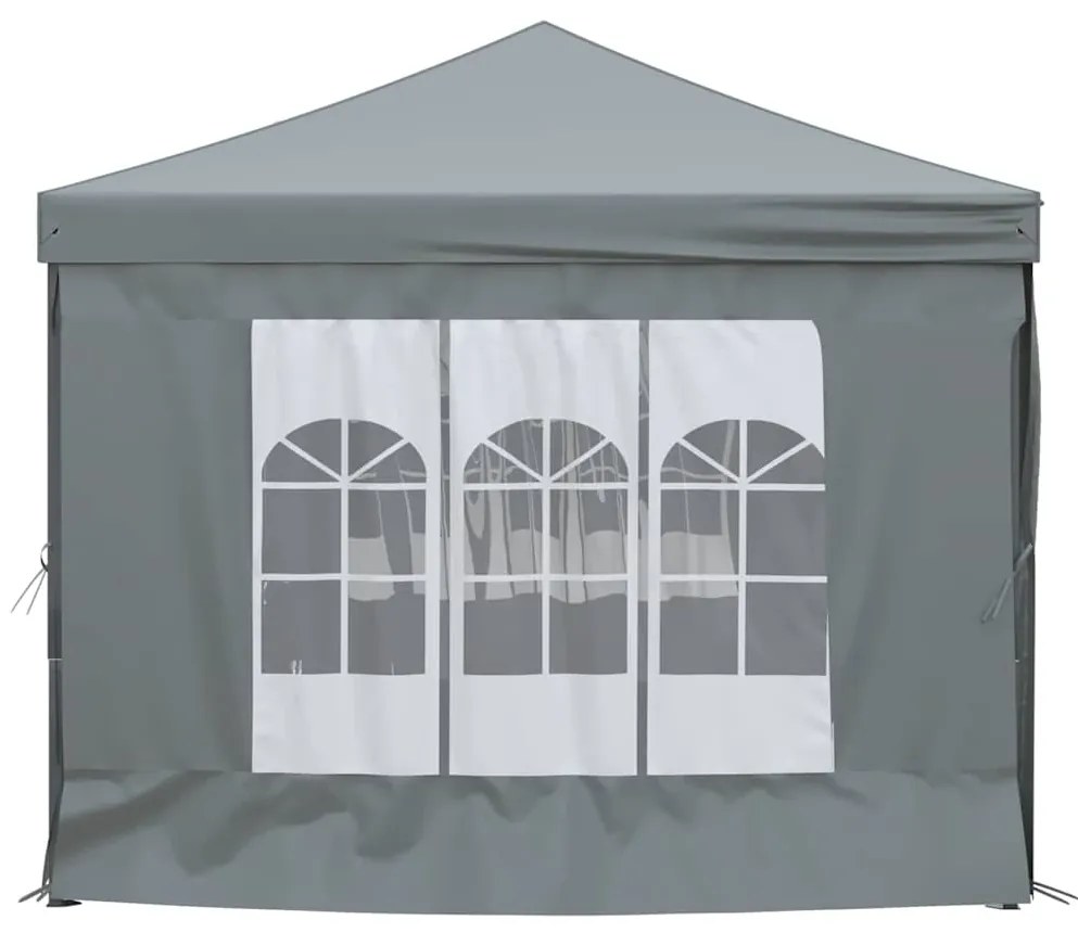 Tenda para festas dobrável com paredes laterais 3x6 m antracite