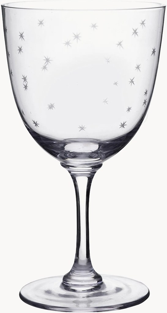 Copos de vinho em cristal artesanal Stars, conjunto de 2