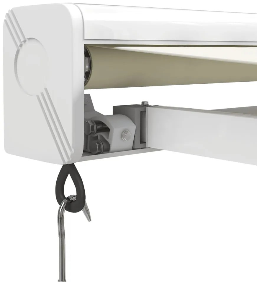 Toldo retrátil 4x3 m tecido e alumínio cor creme