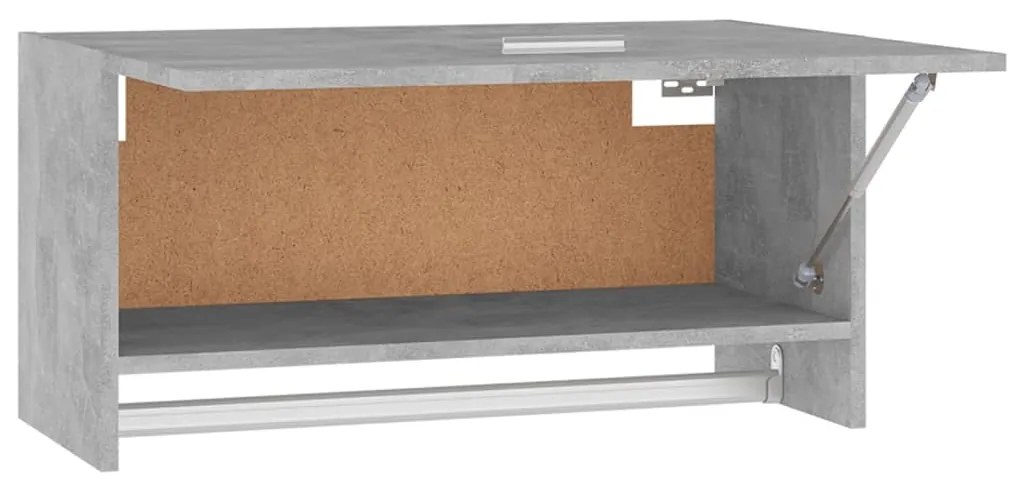Roupeiro 70x32,5x35 cm derivados de madeira cinzento cimento