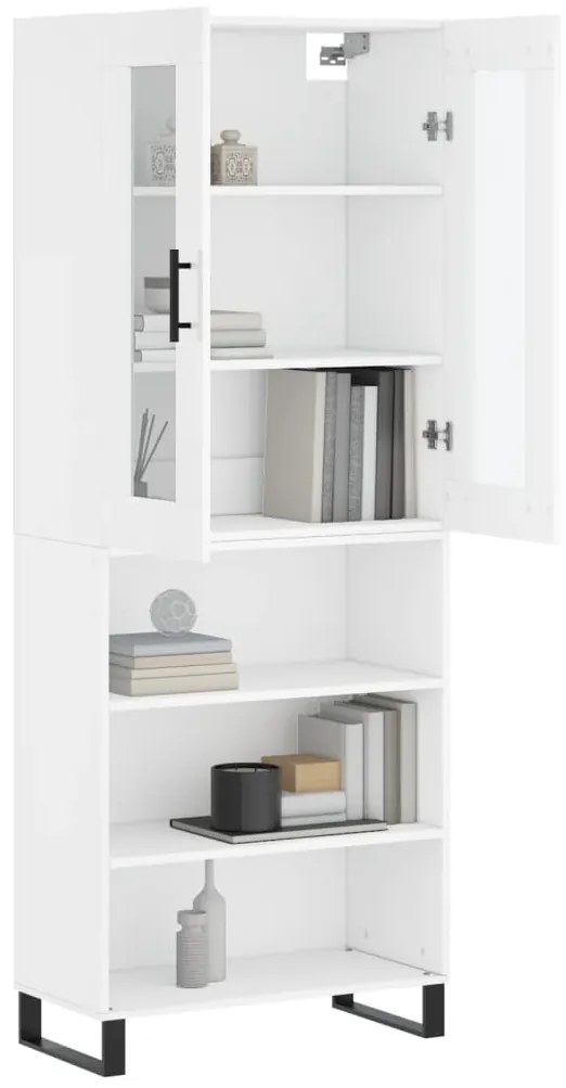Armário alto 69,5x34x180 cm derivados de madeira branco