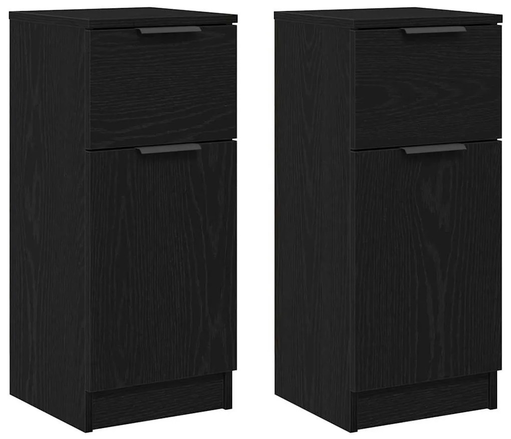 Aparador Carvalho Preto 30x30x70 cm MDF