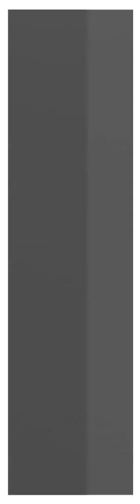 Armário de parede para TV derivados de madeira cinza brilhante