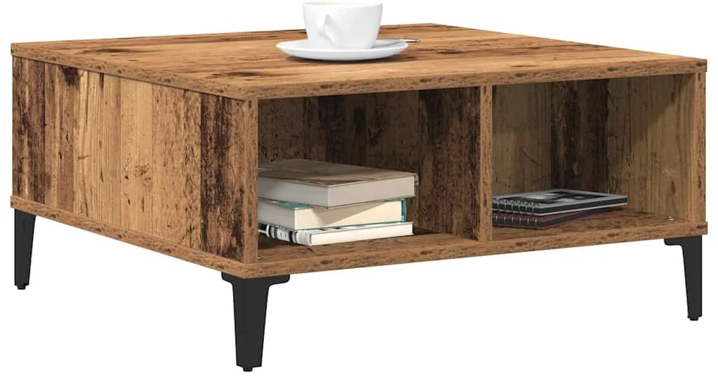 Mesa de Cafe da vidaXL Madeira Antiga 60x60x30 cm Madeira Engenharia