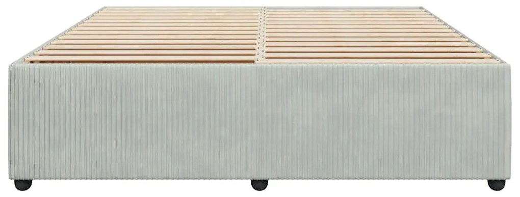 Estrutura de cama sem colchão 200x200 cm veludo cinzento-claro
