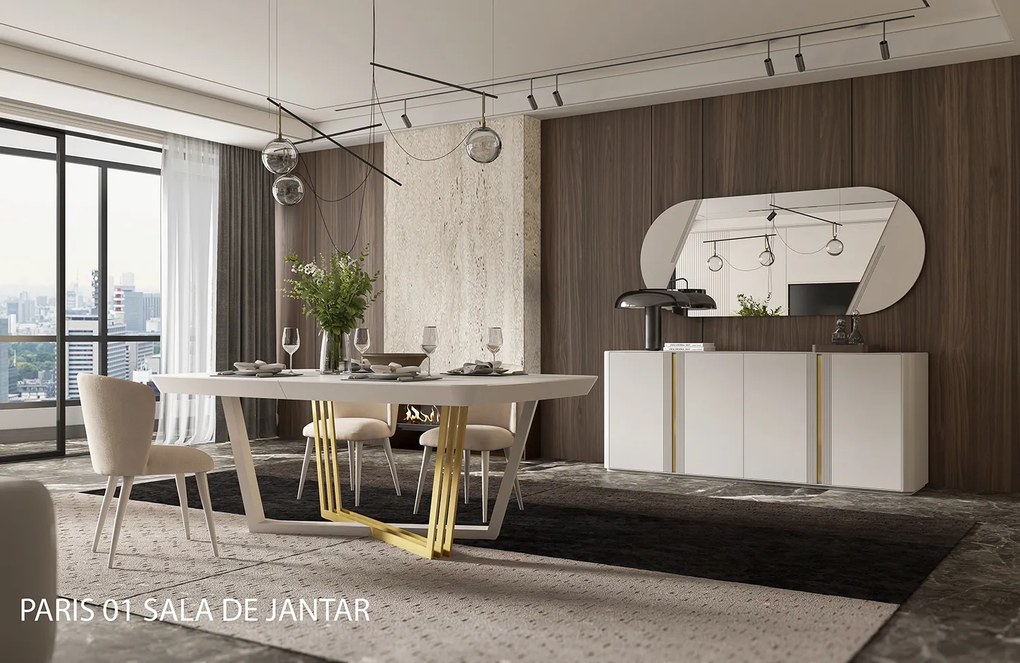 Mesa de Jantar extensível Paris/Nova york