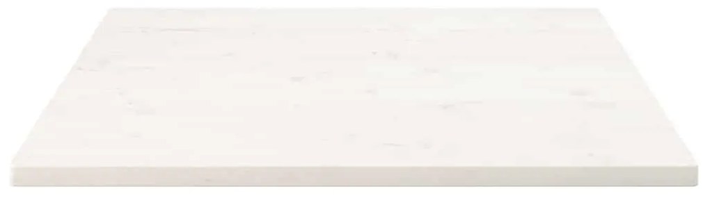 Tampo de mesa quadrado 80x80x2,5 cm pinho maciço branco