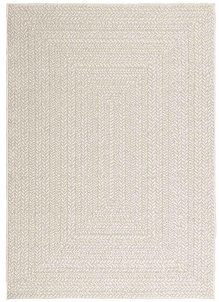 Tapete ZIZUR creme 120x170cm aspeto de juta interior e exterior
