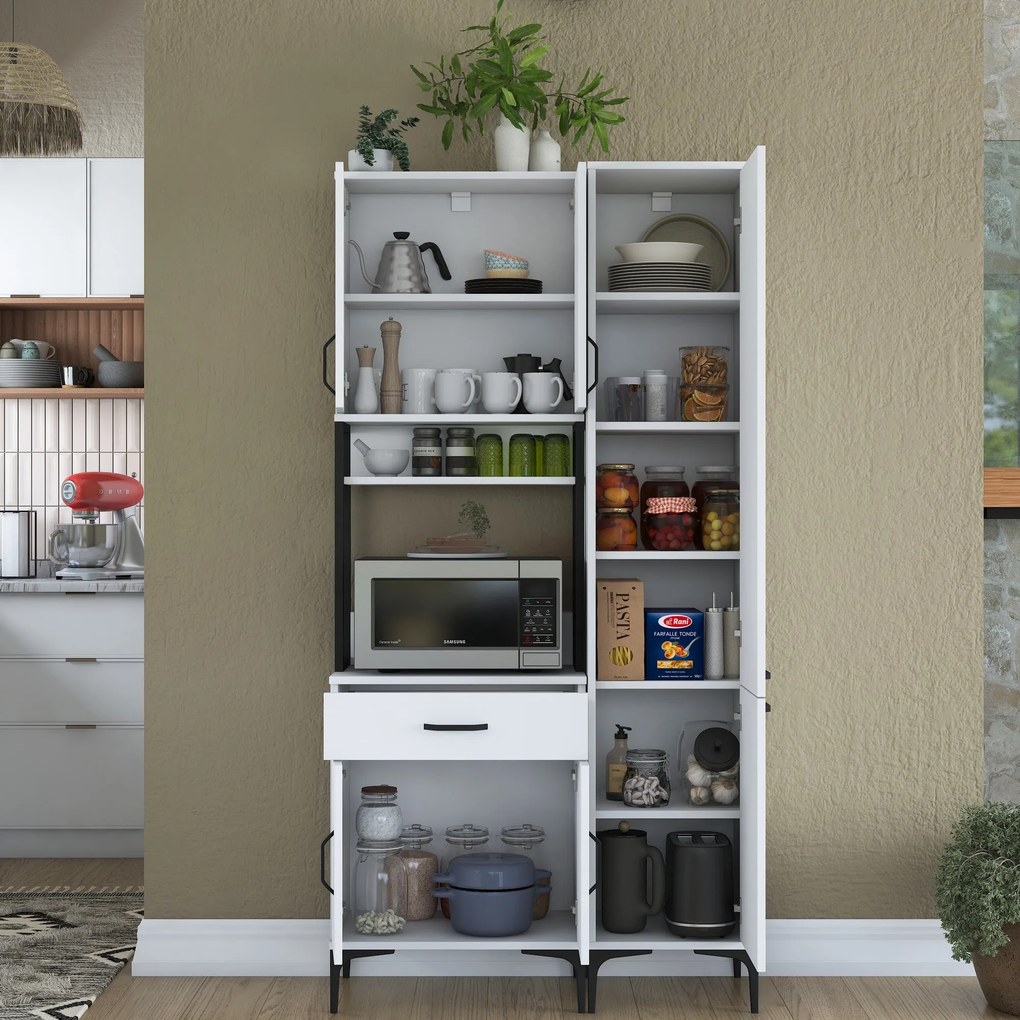 Armário Multiusos JE121 – Branco – 100x198,6x40 cm