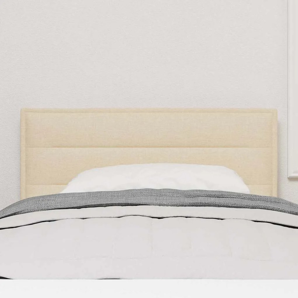 Cabeceira vidaXL Design Linhas Creme 100 cm Tecido