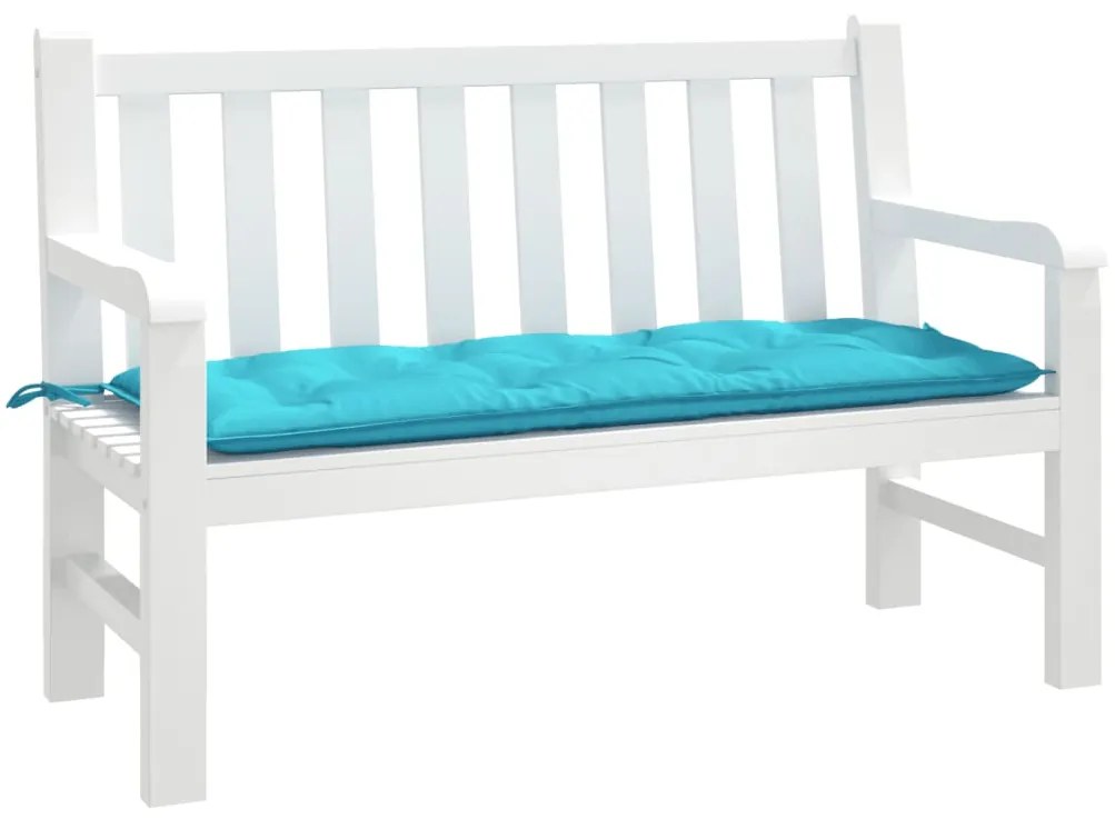 Almofadão para banco de jardim 120x50x7 cm tecido turquesa