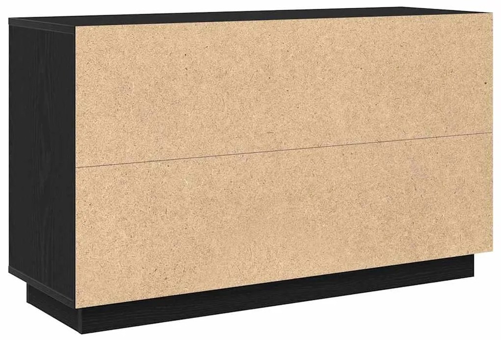 Buffet vidaXL Preto Carvalho 102x35x60 cm Madeira engenheirada