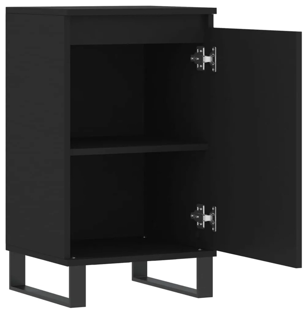 Aparadores 2 pcs 40x35x70 cm derivados de madeira preto