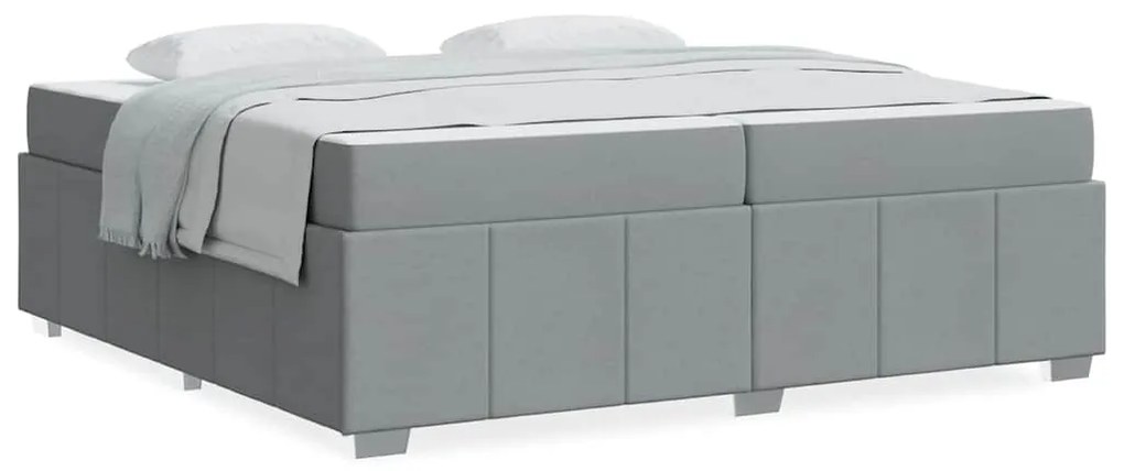 Estrutura da Cama Cinzento-claro 200 x 200 cm tecido