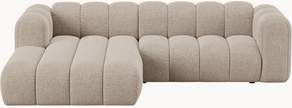 Sofá de canto modular em chenille Lupine (3 lugares)