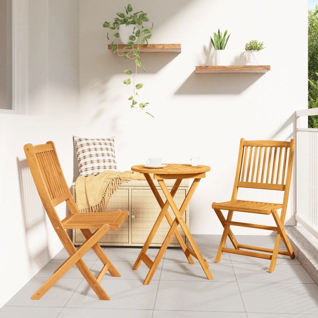 Conjunto de Jardim Bistro 3 Peças vidaXL em Madeira Sólida de Acácia
