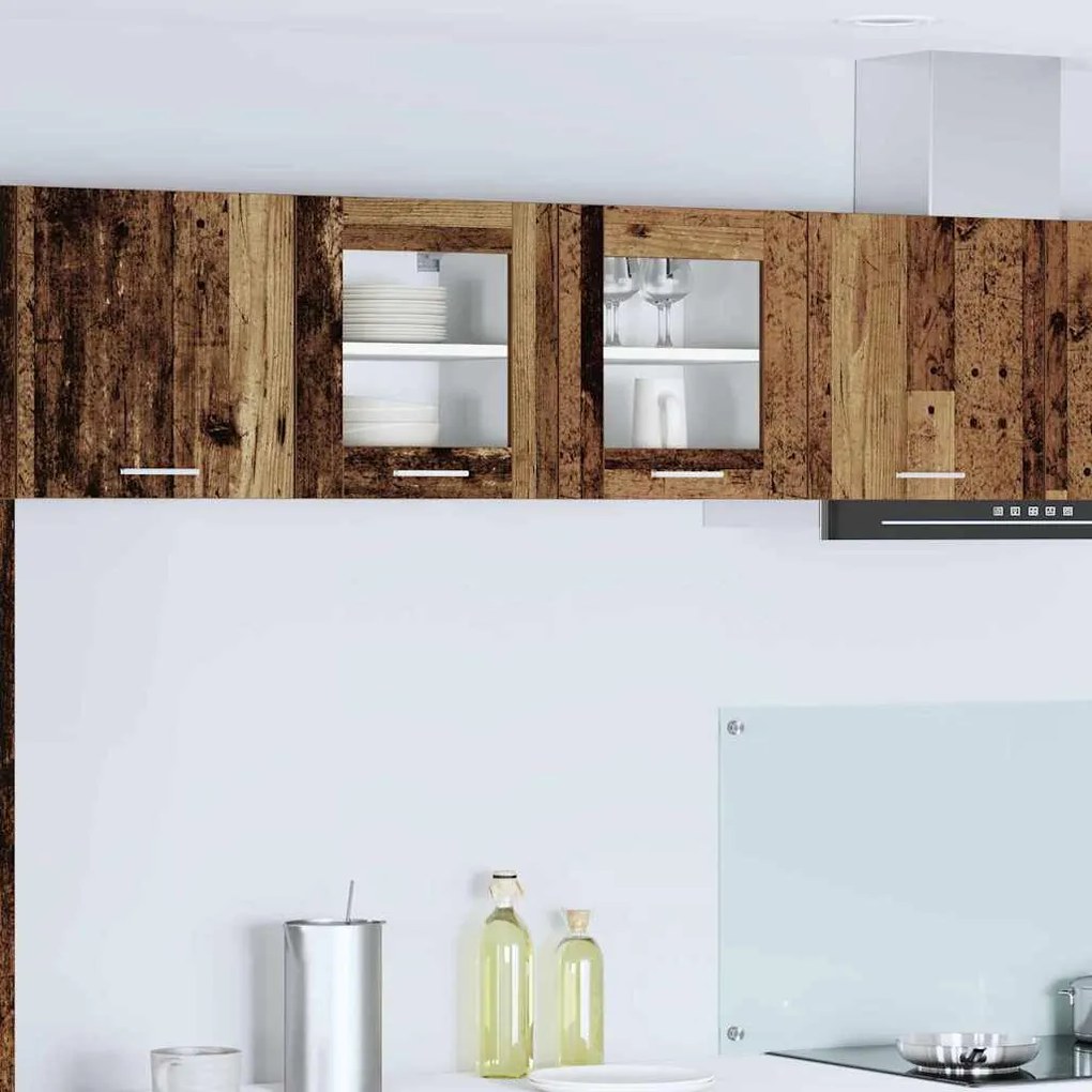 vidaXL Armário suspenso com porta Madeira antiga 40 x 31 x 40 cm