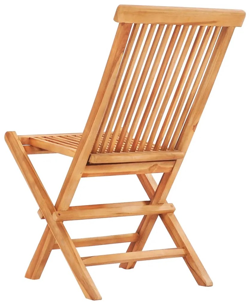 3 pcs conjunto bistrô dobrável madeira de teca maciça