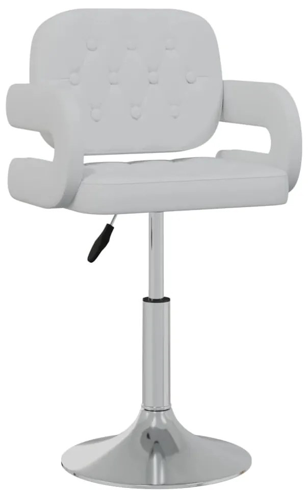Cadeiras de jantar giratórias 2 pcs couro artificial branco