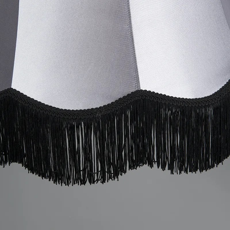 Candeeiro de suspensão retro preto com cinzento 45 cm - Granny Retro