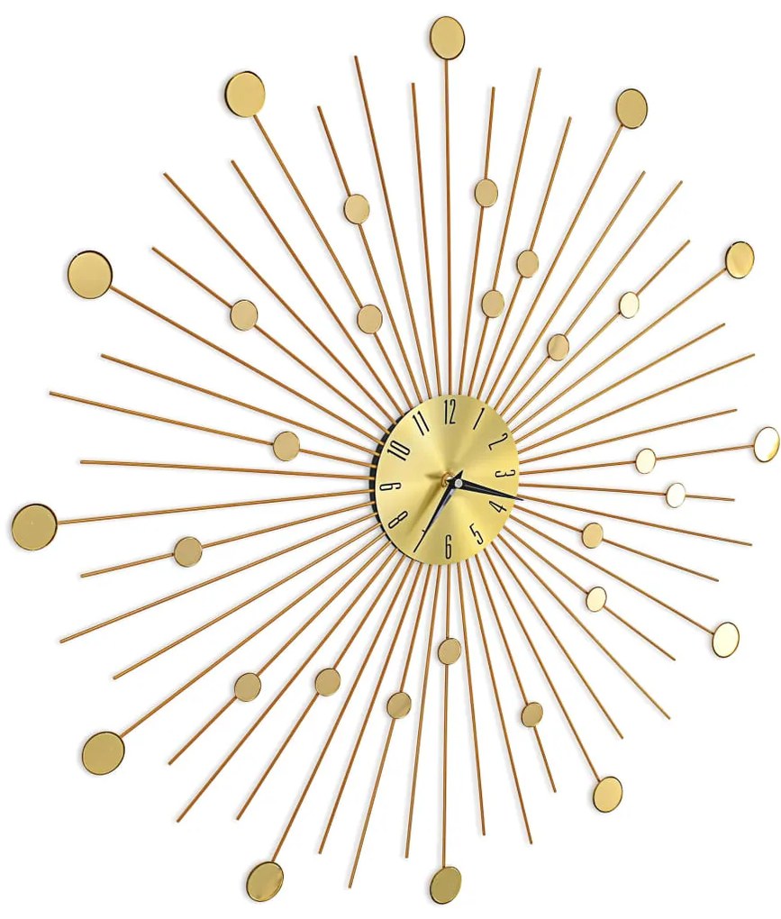 Relógio de parede metal 70 cm dourado