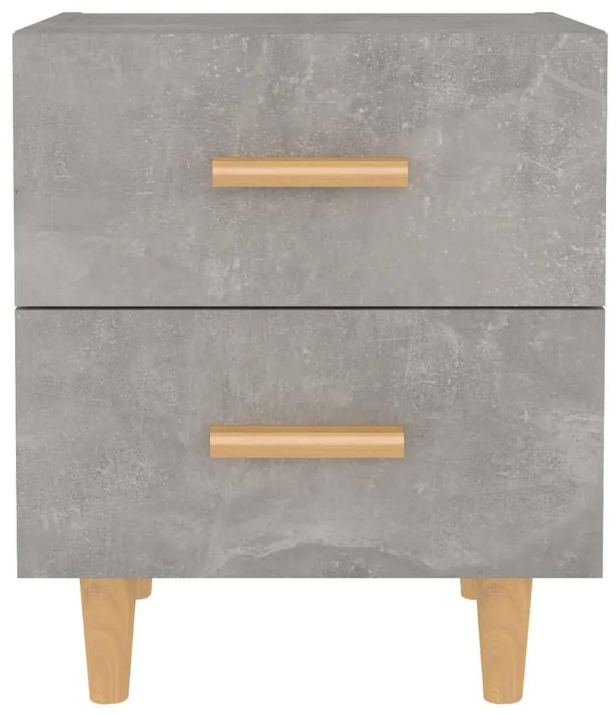 Mesas de cabeceira 2 pcs 40x35x47,5 cm cinzento cimento