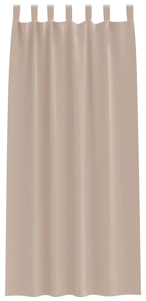 Cortinas 2 pcs Cinzento-acastanhado 245 x 140 cm Poliéster