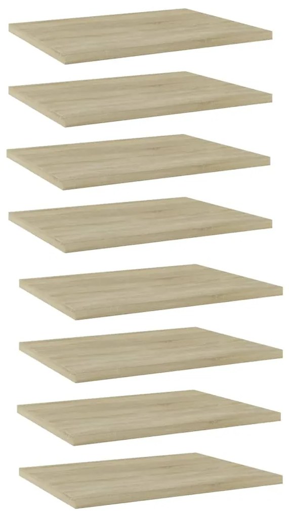 vidaXL Prateleiras estante 8pcs 40x30x1,5cm contraplacado cor carvalho