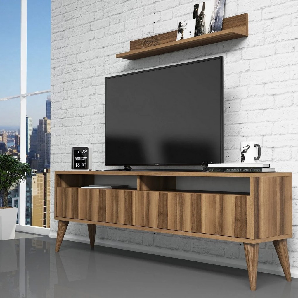 Móvel TV Best – Nogueira – 150x50x30 cm