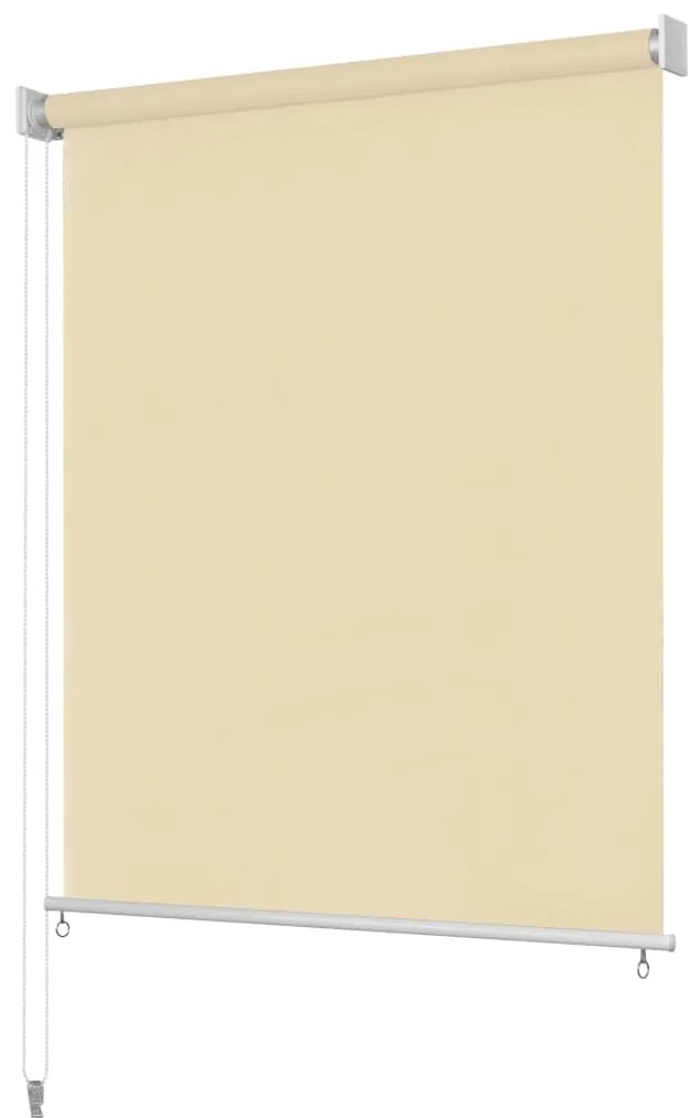 43451 vidaXL Estore de rolo para exterior 140x230 cm creme