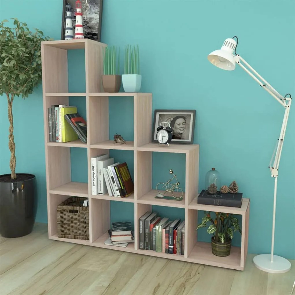 vidaXL Estante escada/prateleira 142 cm cor carvalho