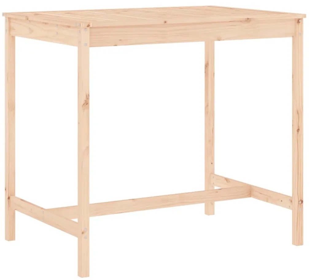 5 pcs conjunto de bar para jardim pinho maciço