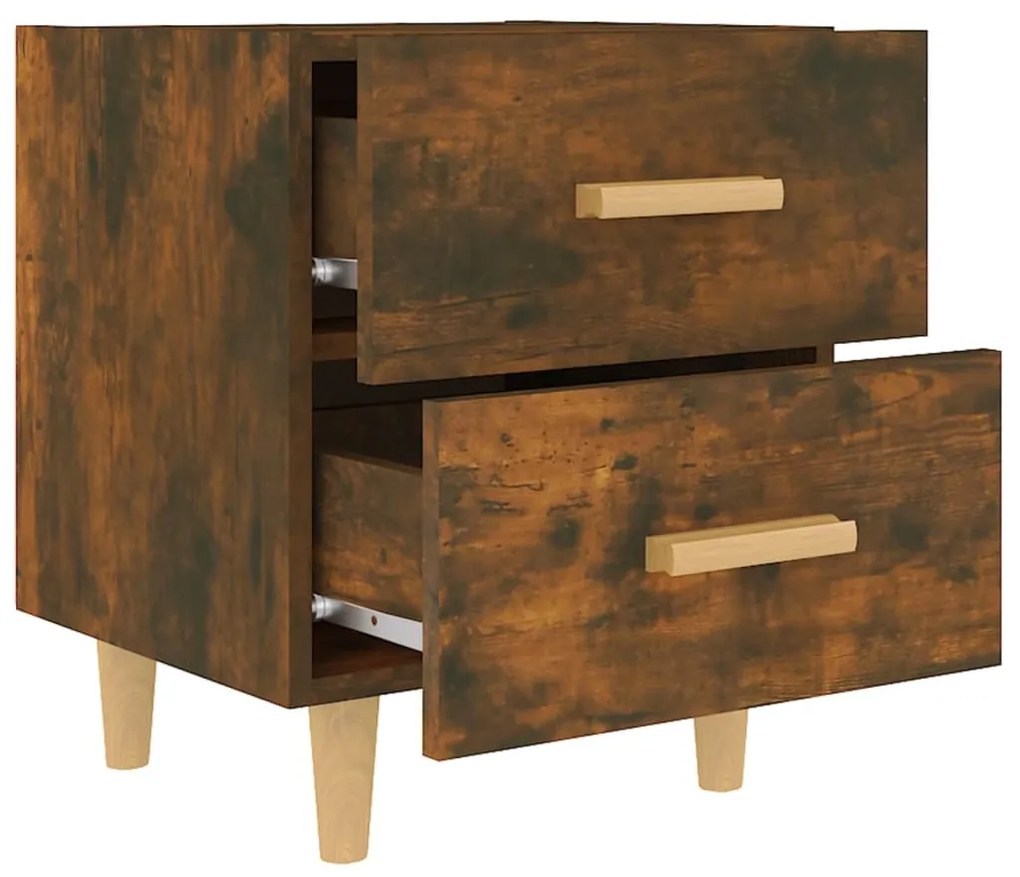 Mesa de cabeceira 40x35x47,5 cm carvalho fumado