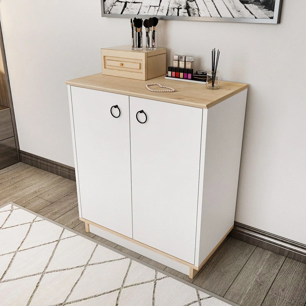 Console Nuanse – Branco Carvalho – 72x83,1x42 cm