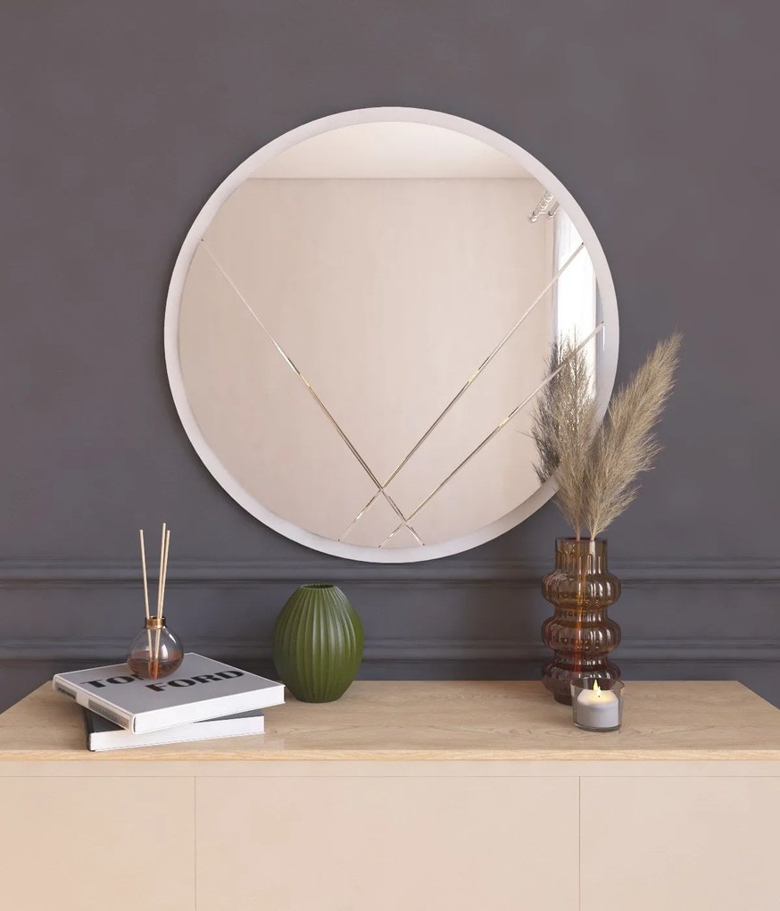Espelho Iuydu – Branco – 60 x 60 x 2,2 cm