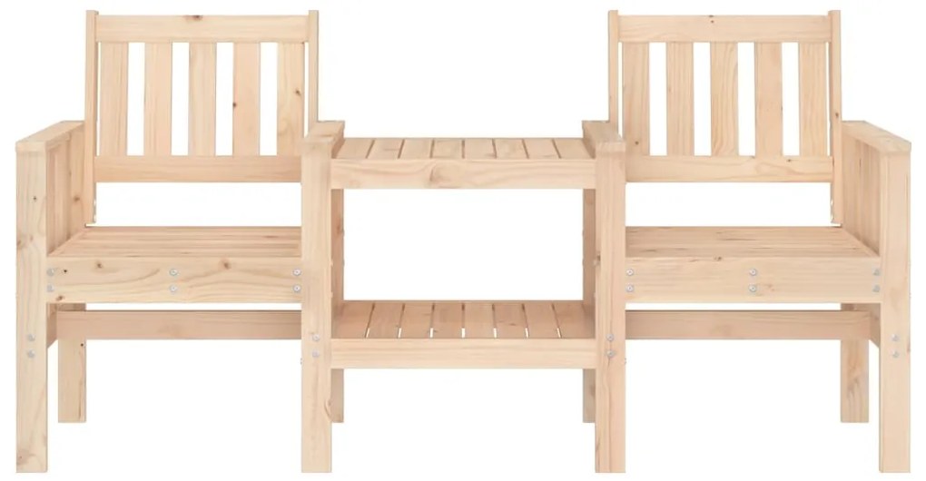 Banco de jardim 2 lugares com mesa pinho maciço