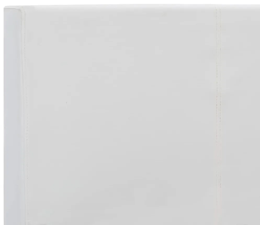 Estrutura de cama em couro artificial 180x200 cm branco