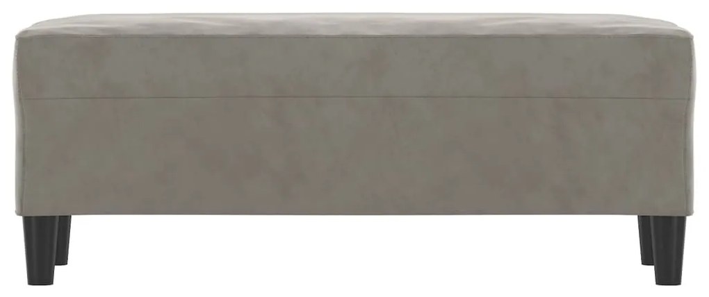 Banco 100x35x41 cm veludo cinza-claro