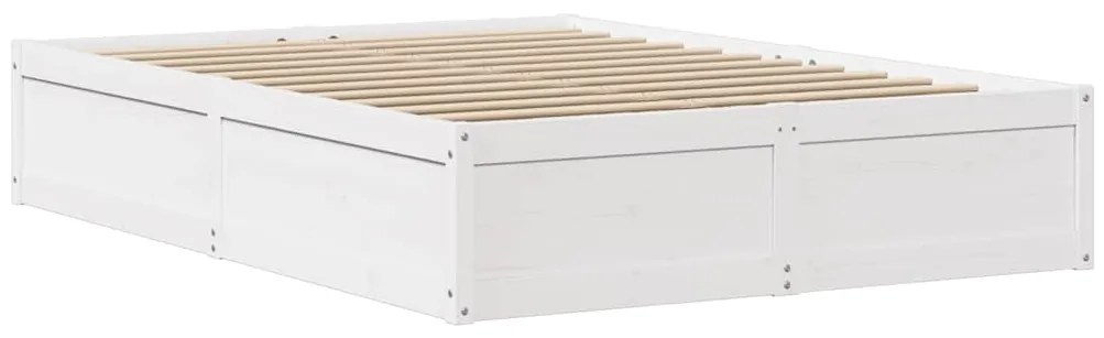 Cama sem colchão 120x200 cm madeira de pinho maciça branco